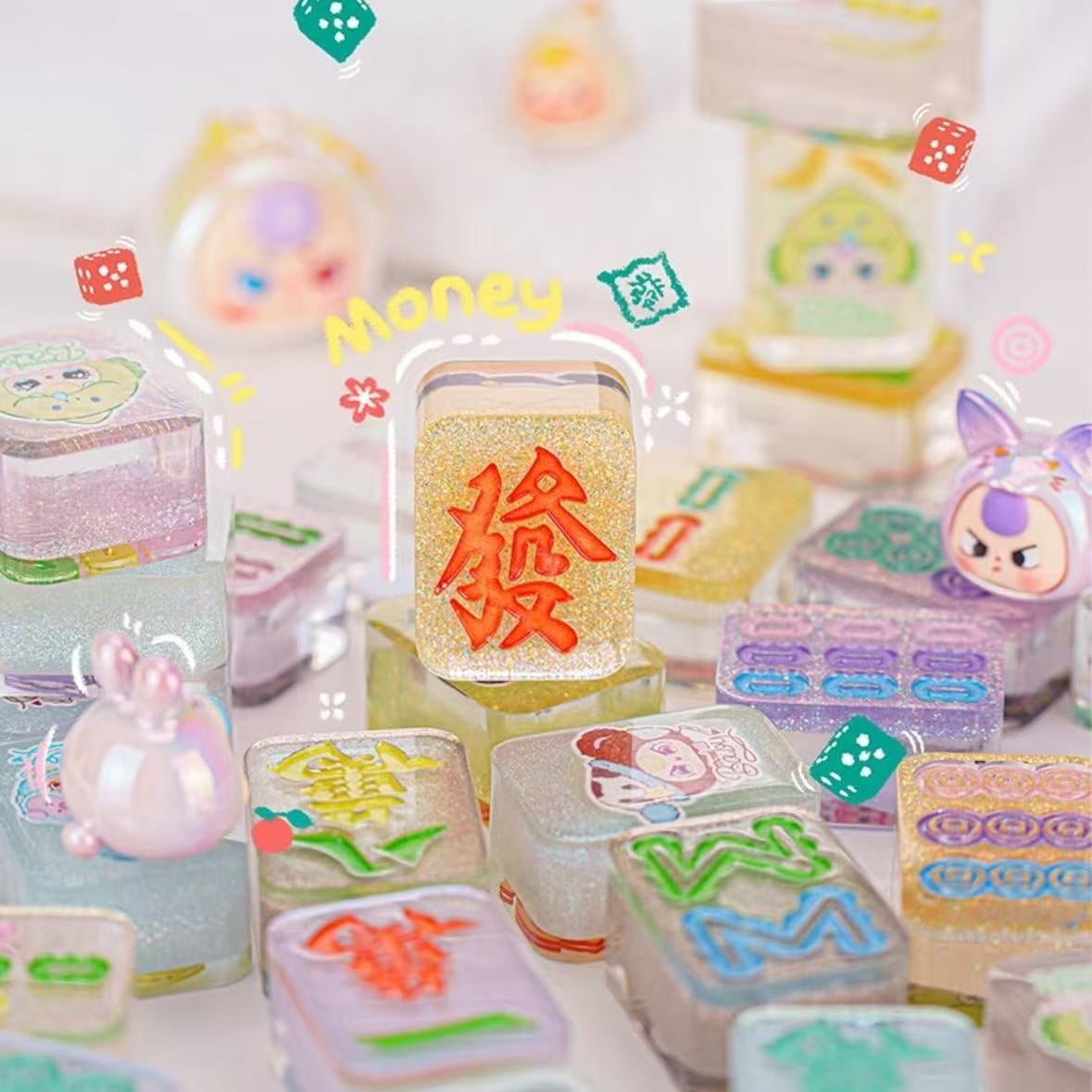 Baby Three Quicksand Mahjong Series Unbag