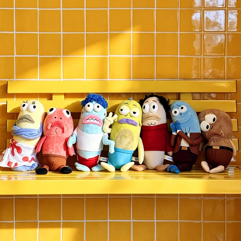 Bikini Bottom residents passersby funny plush toys