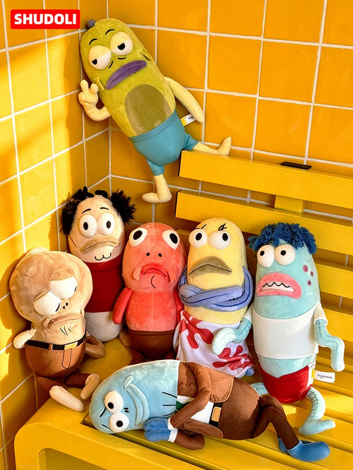 Bikini Bottom residents passersby funny plush toys