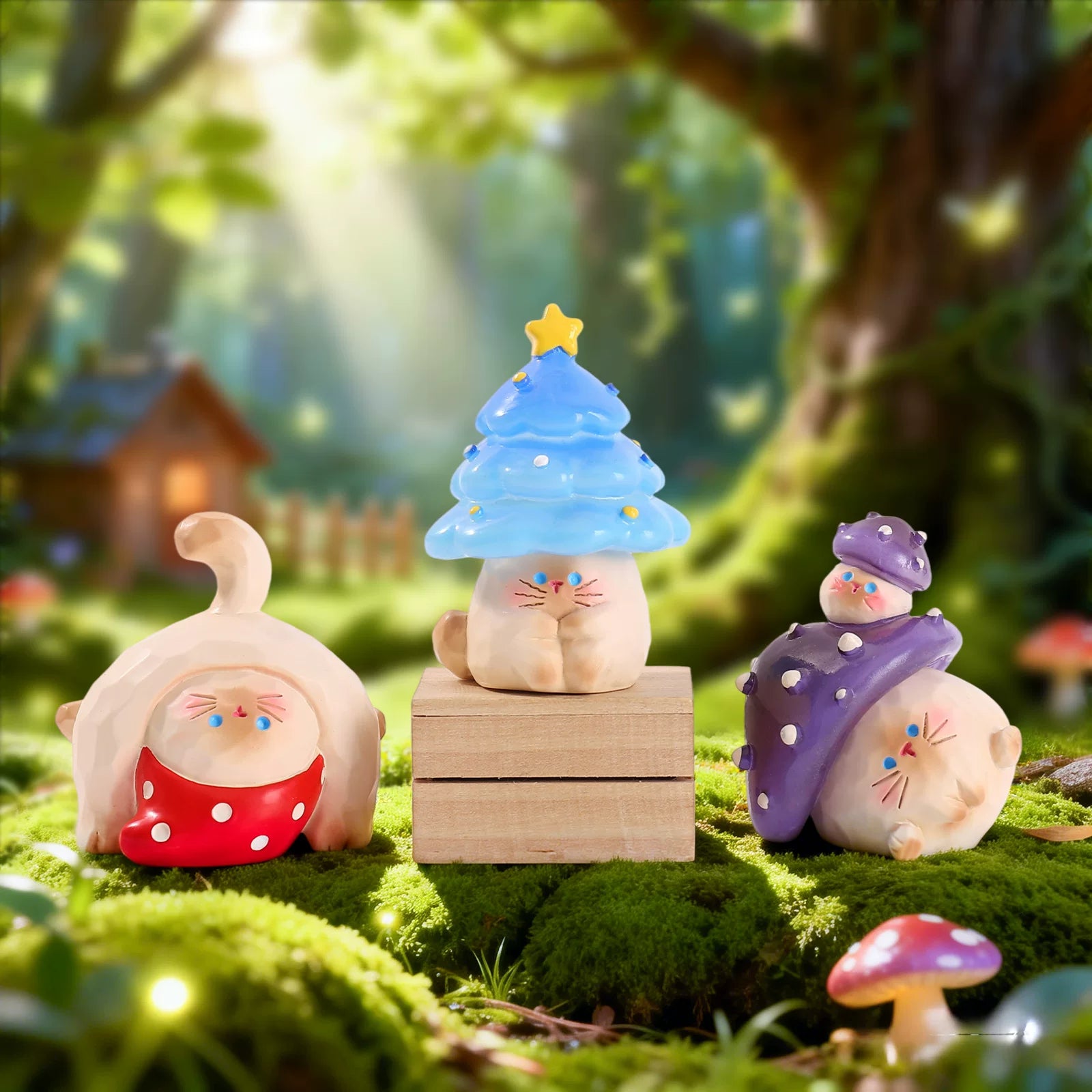 Mushroom Meow's emotional forest series unbox toy