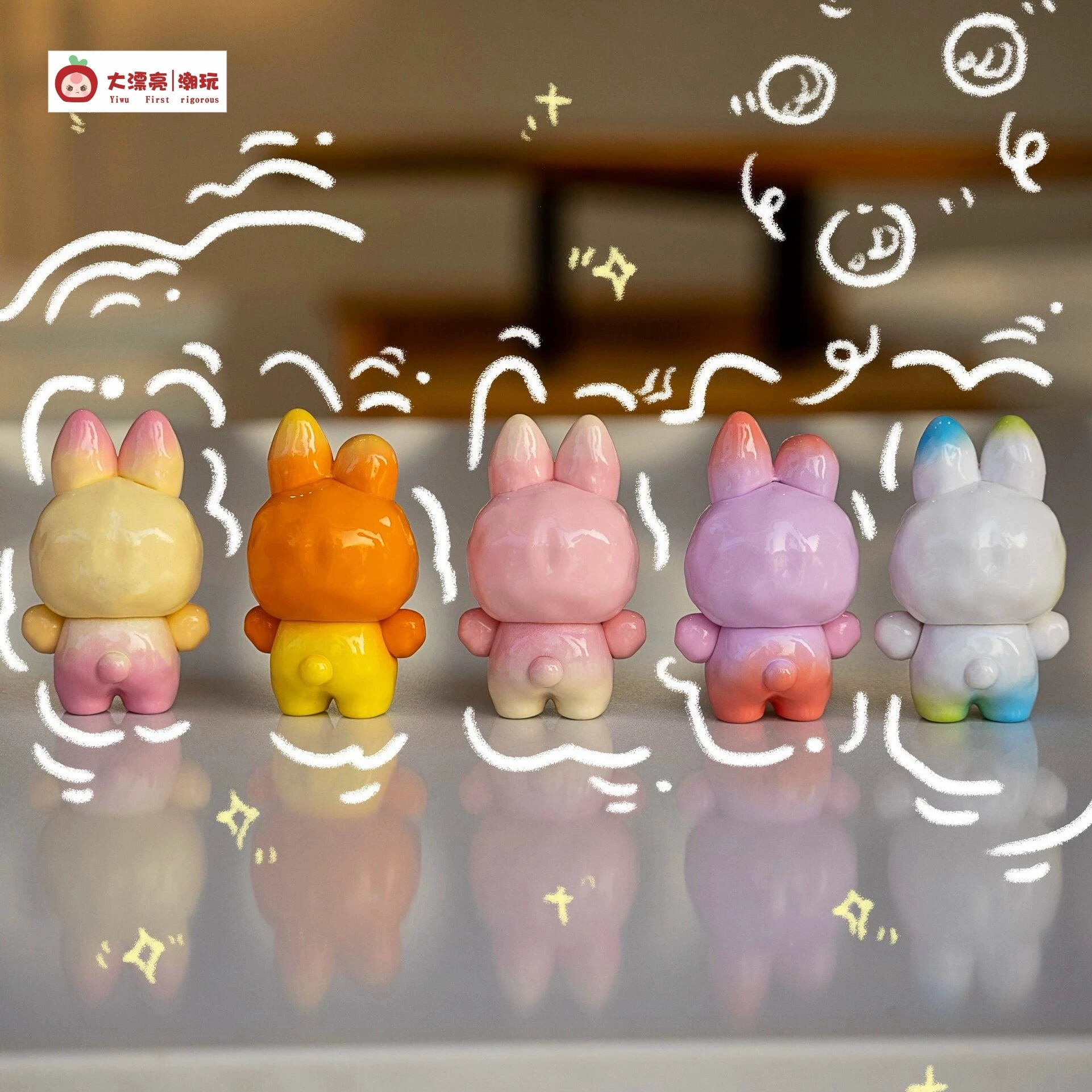 Baby Three Dopamine Rabbit Cute Series Bean unbox