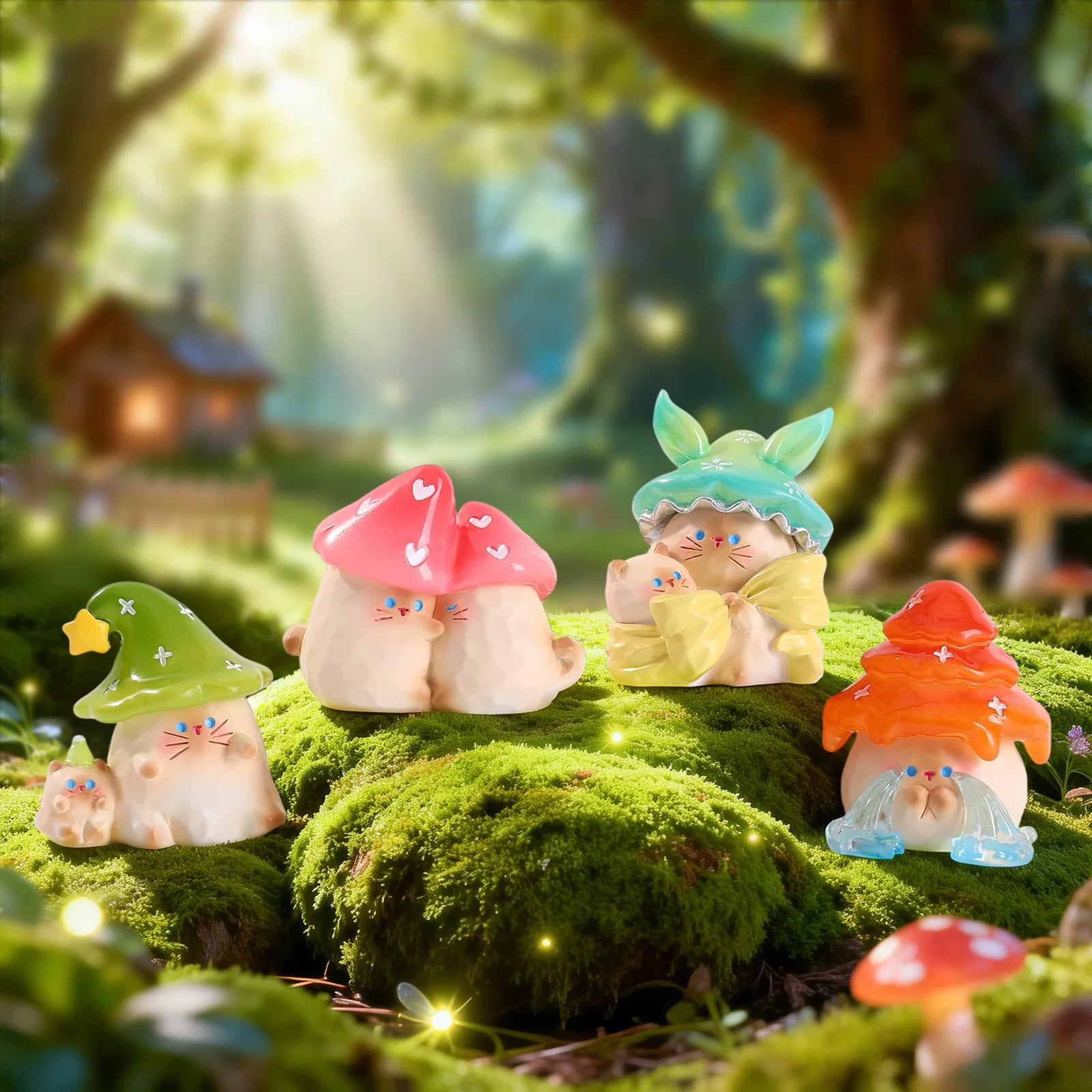 Mushroom Meow's emotional forest series unbox toy